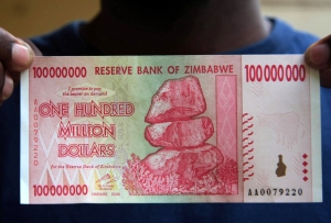 Pecahan 100 juta dolar Zimbabwe